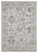 Rugs Best Rugs 94" x 126" 0.79" Beige Microfiber/Polyester Area Rug 788 HomeRoots