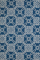 Rugs Big Rugs - 94" x 118" x 0.3" Cyan Polypropylene Oversize Rug HomeRoots