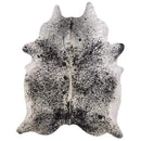 Rugs Black and White Rug - 60" x 84" Salt And Pepper Black And White Cowhide - Area Rug HomeRoots