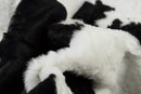 Rugs Black and White Rug - 63" x 90" Sugarland Black And White, Faux Hide - Area Rug HomeRoots