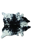 Rugs Black and White Rug - 72" x 84" Salt & Pepper, Black/White, Cowhide - Rug HomeRoots
