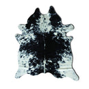 Rugs Black and White Rug - 72" x 84" Salt & Pepper, Black/White, Cowhide - Rug HomeRoots