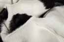 Rugs Black and White Rug - 72" x 84" White and Black, Cowhide - Rug HomeRoots