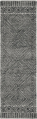 Rugs Black Area Rugs - 108" X 156" X 0.'5" Grey/Black Wool Rug HomeRoots