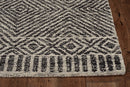 Rugs Black Area Rugs - 27" X 96" X 0.'5" Grey/Black Wool Rug HomeRoots