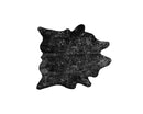 Rugs Black Area Rugs - 60" x 84" Black And Silver Cowhide - Area Rug HomeRoots