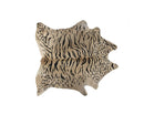 Rugs Black Area Rugs - 72" x 84" Tiger Black on Natural, Cowhide - Rug HomeRoots