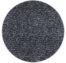 Rugs Black Area Rugs - 8' Round Polyester Black Heather Area Rug HomeRoots