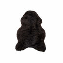Rugs Black Bathroom Rugs - 24" x 36" x 1.5" x 2" Blacky Brown Sheepskin Single Short-Haired - Area Rug HomeRoots