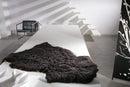 Rugs Black Bathroom Rugs - 24" x 36" x 1.5" x 2" Blacky Brown Sheepskin Single Short-Haired - Area Rug HomeRoots