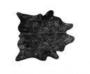 Rugs Black Bathroom Rugs - 72" x 84" Black And Silver, Cowhide - Area Rug HomeRoots