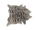 Rugs Black Bathroom Rugs - 72" x 84" Tiger Black On Grey, Cowhide - Rug HomeRoots