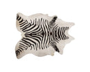Rugs Black Bathroom Rugs - 72" x 84" Zebra Black On Off-White, Cowhide - Rug HomeRoots