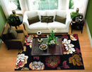 Rugs Black Rug - 20" X 31" X 0.'5" Black Polypropylene Rug HomeRoots
