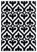 Rugs Black Rug 22" x 32" x 0.53" Black Olefin/Polypropylene Accent Rug 7465 HomeRoots