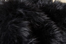 Rugs Black Rug - 24" x 36" x 1.5" Black Single Sheepskin - Area Rug HomeRoots