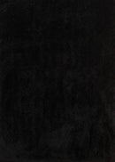 Rugs Black Rug - 31" x 37" x 2.7" Black Polyester Mat Rug HomeRoots