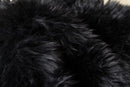 Rugs Black Rug - 48" x 72" x 2" Black Quattro Sheepskin - Area Rug HomeRoots