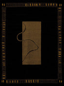 Rugs Black Rug - 63" x 86" x 0.4" Black Polypropylene Area Rug HomeRoots