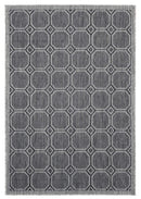 Rugs Black Rug 63" x 90" x 0.04" Black Polypropylene Area Rug 6929 HomeRoots