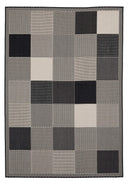 Rugs Black Rug 94" x 126" x 0.04" Black Polypropylene Oversize Rug 6938 HomeRoots