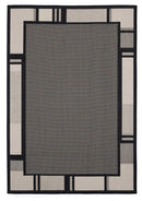 Rugs Black Rug 94" x 126" x 0.04" Black Polypropylene Oversize Rug 6946 HomeRoots