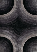 Rugs Black Rug - 94" x 126" x 1.2" Black Polyester Oversize Rug HomeRoots