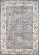 Rugs Blue and Grey Rug - 150" x 180" x 0.21" Blue/Grey Polyester Rug HomeRoots