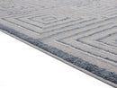 Rugs Blue and Grey Rug - 150" x 180" x 0.36" Blue/Grey Polyester/Olefin Oversize Rug HomeRoots