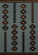Rugs Blue and Grey Rug 31" x 50" x 0.47" Blue Polypropylene Mat Rug 9008 HomeRoots