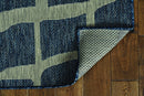 Rugs Blue and Grey Rug - 39" X 59" X 0.'25" Blue/Grey Polypropylene Rug HomeRoots