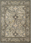 Rugs Blue and Grey Rug - 94" x 126" x 0.3" Blue/Grey Olefin Oversize Rug HomeRoots