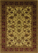 Rugs Blue and Grey Rug 94" x 126" x 0.4" Ivory Polypropylene Oversize Rug 1963 HomeRoots