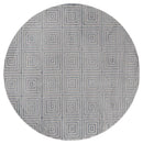 Rugs Blue and Grey Rug - 94" x 94" x 0.39" Blue/Grey Polyester/Olefin Round Rug HomeRoots