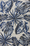 Rugs Blue Area Rugs - 7'10" x 10'10" Polypropylene Grey/Blue Area Rug HomeRoots
