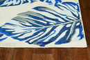 Rugs Blue Area Rugs - 7'10" x 10'10" Polypropylene Grey/Blue Area Rug HomeRoots