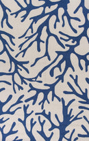 Rugs Blue Area Rugs - 7'6" x 9'6" Polyester Ivory/Blue Area Rug HomeRoots