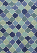 Rugs Blue Area Rugs - 7'6" x 9'6" UV-treated Polypropylene Blue Area Rug HomeRoots