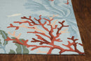 Rugs Blue Rug - 20" X 30" X 0.'25" Blue Polyester Rug HomeRoots