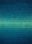 Rugs Blue Rug - 22" x 26" x 1.2" Blue Polyester Accent Rug HomeRoots