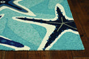 Rugs Blue Rug - 24" X 36" X 0.'25" Blue Polypropylene Rug HomeRoots