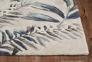 Rugs Blue Rug - 27" X 96" X 0.'5" Grey/Blue Wool Rug HomeRoots
