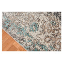 Rugs Blue Rug - 3.11" X5.07" X 0.38" Blue Polyester Area Rug HomeRoots
