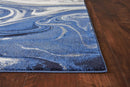 Rugs Blue Rug 39" X 59" X 0.'5" Blue Polypropylene Rug 5606 HomeRoots