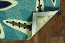 Rugs Blue Rug - 39" X 63" X 0.'25" Blue Polypropylene Rug HomeRoots