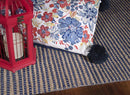 Rugs Blue Rug - 60" X 84" X 0.'5" Blue Wool / Jute Rug HomeRoots