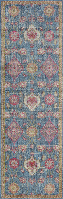 Rugs Blue Rug - 63" X 91" X 0.'25" Blue Polypropylene Rug HomeRoots