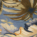 Rugs Blue Rug - 66" X 66" X 0.'5" Blue Wool Rug HomeRoots