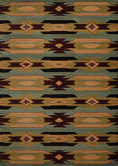 Rugs Blue Rug 94" x 126" x 0.47" Blue Polypropylene Oversize Rug 9015 HomeRoots