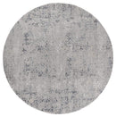 Rugs Blue Rug 94" x 94" x 0.39" Blue Polyester/Olefin Round Rug 7875 HomeRoots